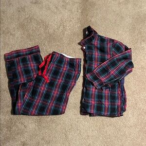 J. Crew Red and Blue Plaid Women's Pajama Set